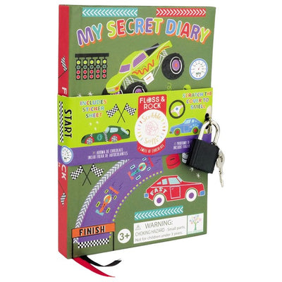 Floss & Rock Scented Secret Diary Cars Theme Diaries 15cm x 10cm