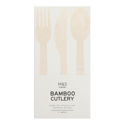 M&S M&S Bamboo Cutlery Sets- Buy online at McGrocer