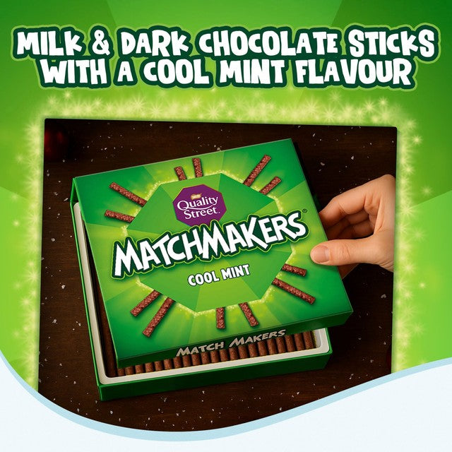 Quality Street Matchmakers Cool Mint chocolate sticks 120g, imported from the UK