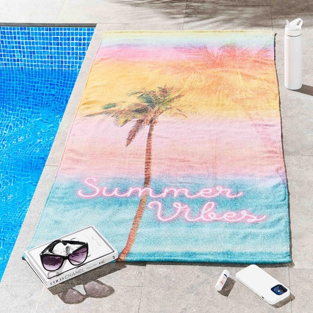 Sassy B Summer Vibes beach towel 76x160cm, UK version