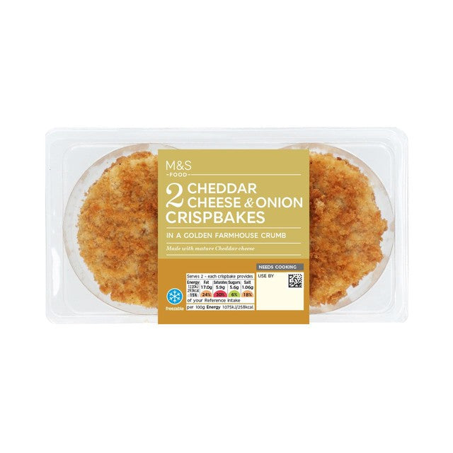 M&S Cheddar Cheese & Onion Potato Crispbakes 227g, imported from the UK