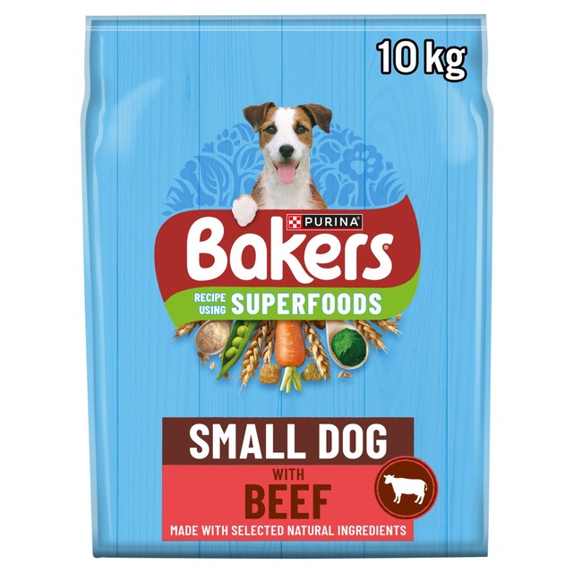 Bakers small dog beef dry dog food 10kg - British product