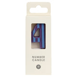 Talking Tables number 4 wax candle for cakes - British product