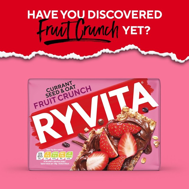Ryvita dark rye crispbread 250g, imported from the UK