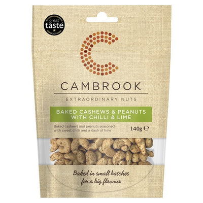 M&S Cambrook Baked Cashews & Peanuts with Chilli & Lime Spiced Nut Mix 140g- Buy online at McGrocer