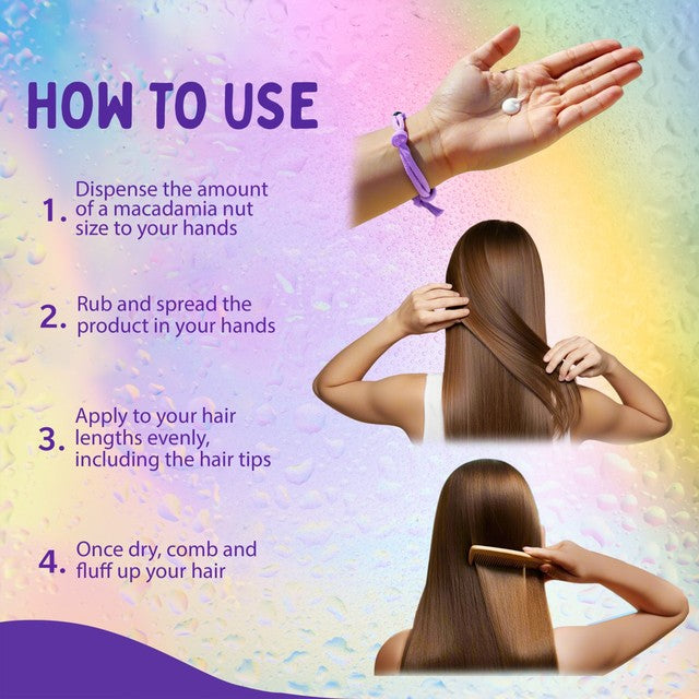 Aussie frizz off anti-frizz leave-in serum, imported from the UK
