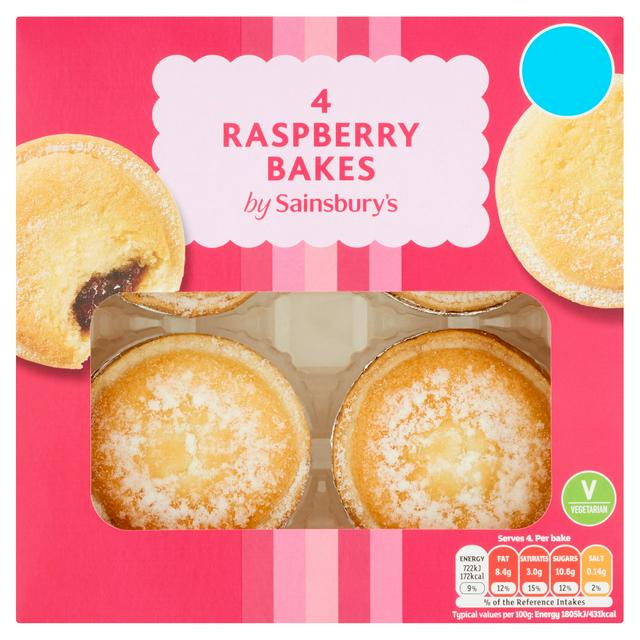 Sainsburys Raspberry Bakes x4 160g