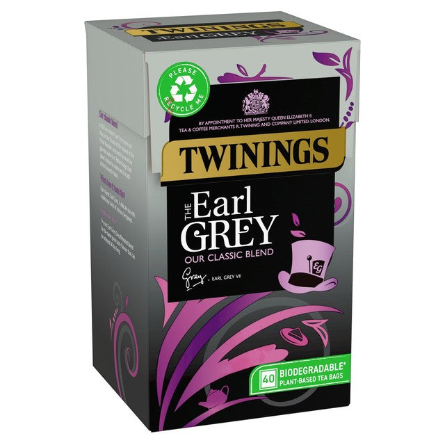 Twinings Earl Grey tea bags 40 count (British brand)