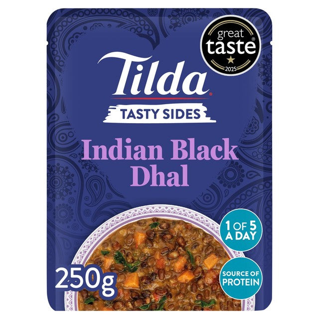 Tilda Indian Black Dhal ready-to-eat side dish 250g (British brand)