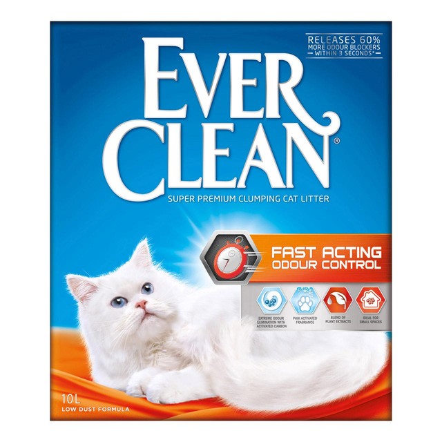 Ever Clean Fast Acting Odour Control Clumping Cat Litter 10L - British product