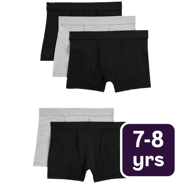 M&S boys cotton stretch trunks grey mix 7-8 years, imported from the UK