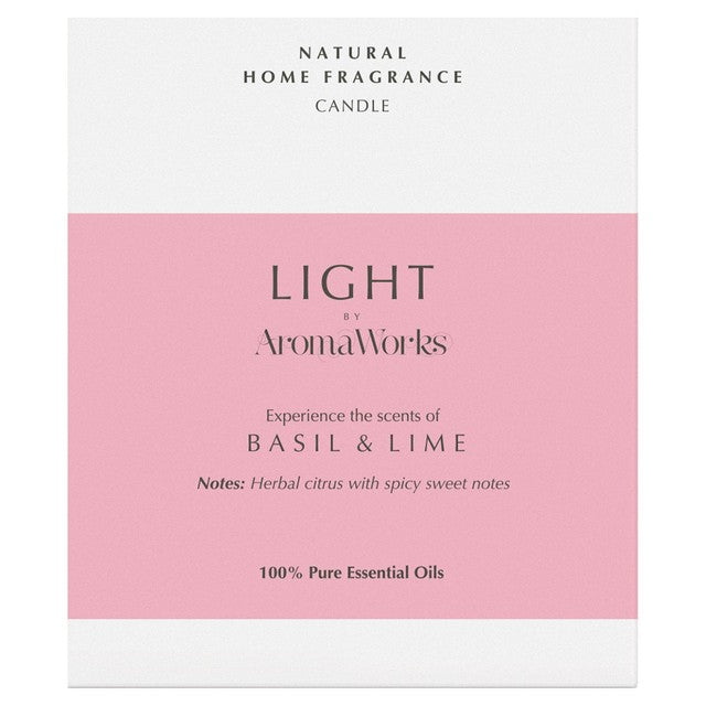 Wax Lyrical Basil & Lime soy wax candle 30cl - British product