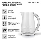 Tower kettle white 1.5L (British brand)