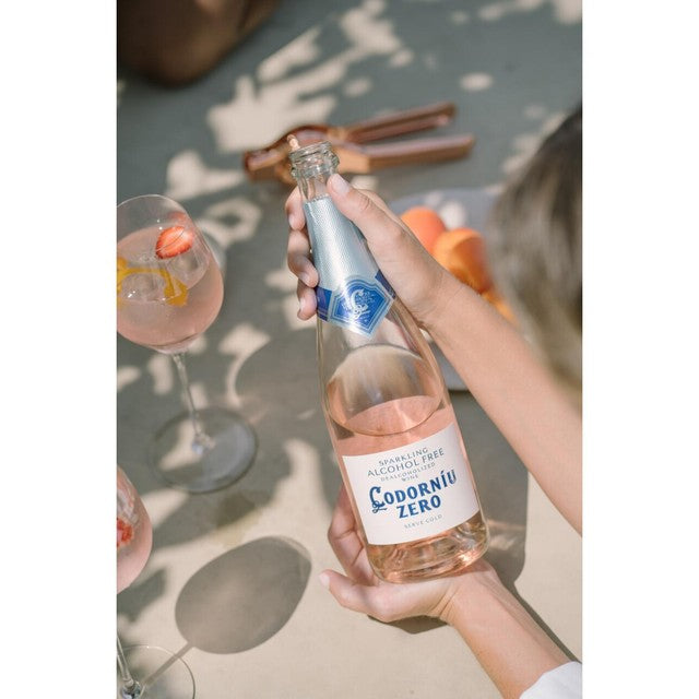 Codorniu Zero Sparkling Rose alcohol-free wine 75cl - British product