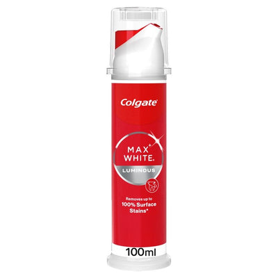 M&S Colgate Max White Luminous Teeth Whitening Toothpaste Pump 100ml- Buy online at McGrocer