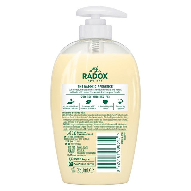 Radox Anti Bac Nourishing Liquid Hand Wash 250ml, imported from the UK