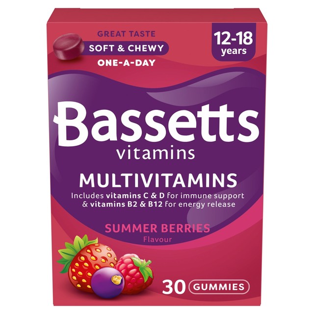 Bassetts summer berries multivitamin pastilles 30 per pack - British product