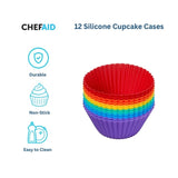 Chef Aid silicone bun cases rainbow pack of 12 - British product
