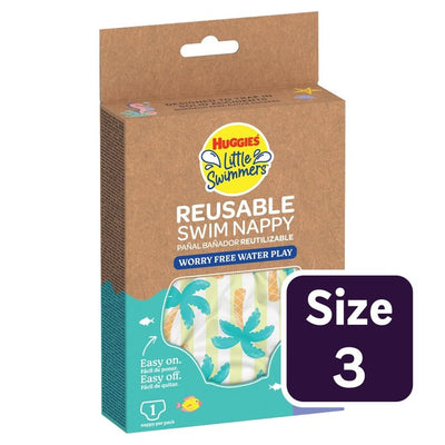 Culotte de bain réutilisable Huggies Little Swimmers Tropical Couche de bain pour bébé Taille 3-4 (11-14kg)