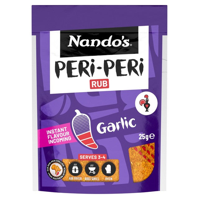 Nando's garlic seasoning rub 25g, imported from the UK