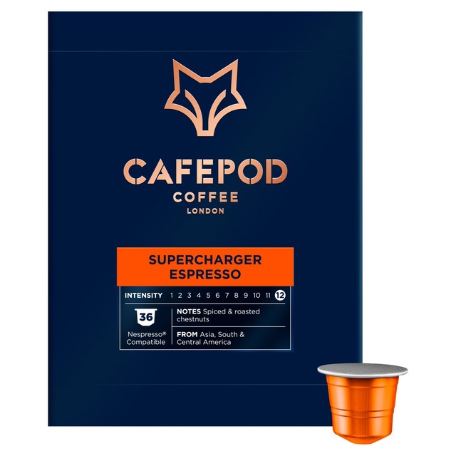 CafePod Supercharger Espresso coffee pods 36 - British product