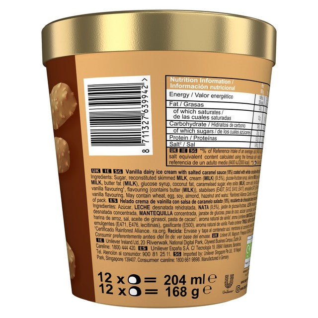 Magnum gold caramel billionaire ice cream bon bons 204ml, imported from the UK