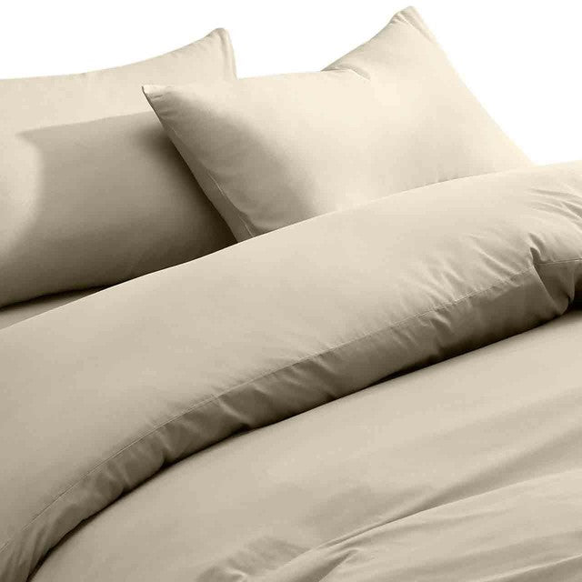 M&S bedding set double light cream (British brand)