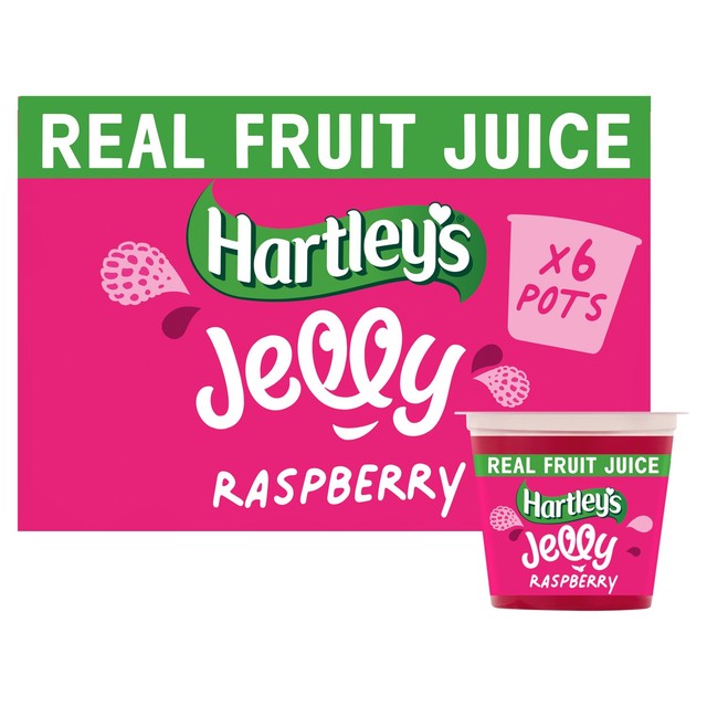 Hartley's raspberry jelly pots 6 x 125g, UK version