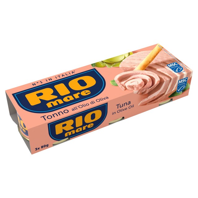 Rio Mare MSC certified tuna in olive oil 3x80g - British product