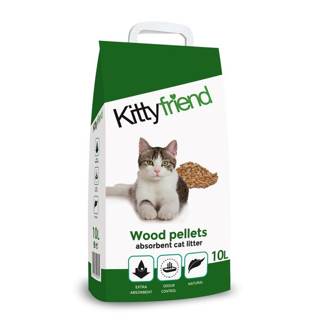 Sanicat wood pellet cat litter 10L (British brand)