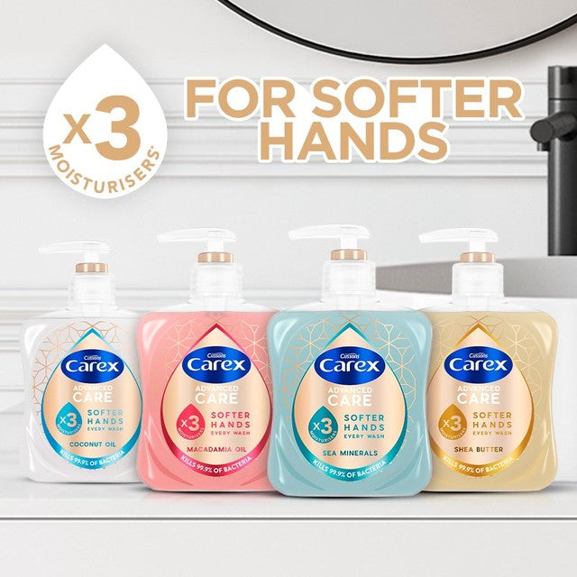 Carex macadamia oil antibacterial hand wash 500ml - British product