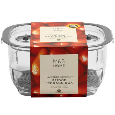M&S Medium Fridge Storage Box with Removable Divider and Air Vents 1.7L- Buy online at McGrocer