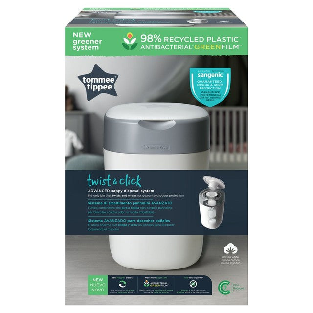 Tommee Tippee Twist & Click nappy bin (British brand)