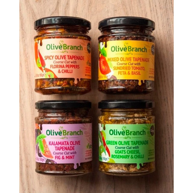 Olive Branch Kalamata Tapenade Fig Mint 180g, imported from the UK