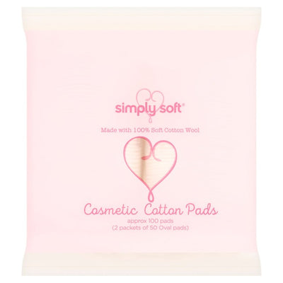 M&S Simply Soft Oval Cosmetic Cotton Pads 2 x 50 Multipack- Buy online at McGrocer