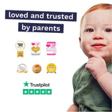 Pura plastic free flushable baby wipes 12 x 60 packs, imported from the UK