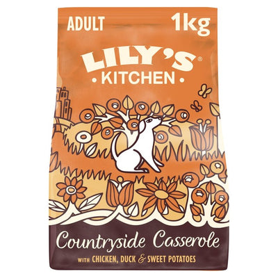 M&S Lily's Kitchen Chicken & Duck Countryside Casserole Adult Dry Dog Food 1kg- Buy online at McGrocer