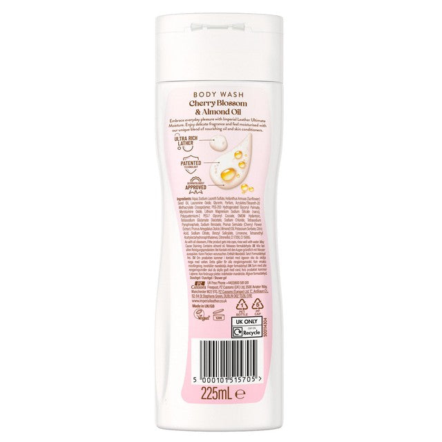 Imperial Leather cherry blossom and almond oil body wash 225ml, UK version
