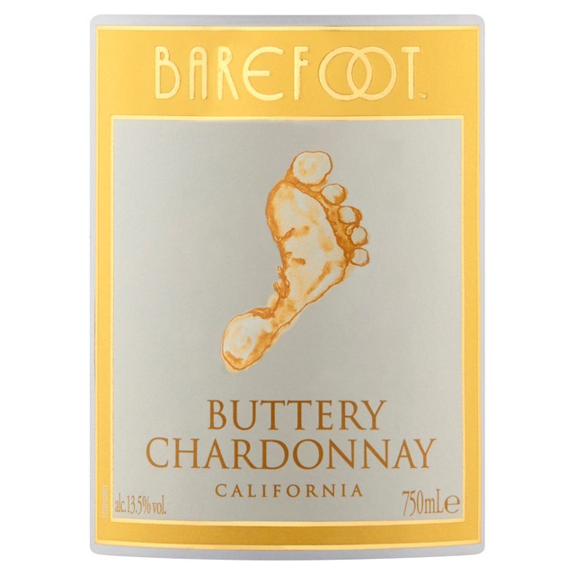 Barefoot Buttery Chardonnay White Wine 75cl - British product