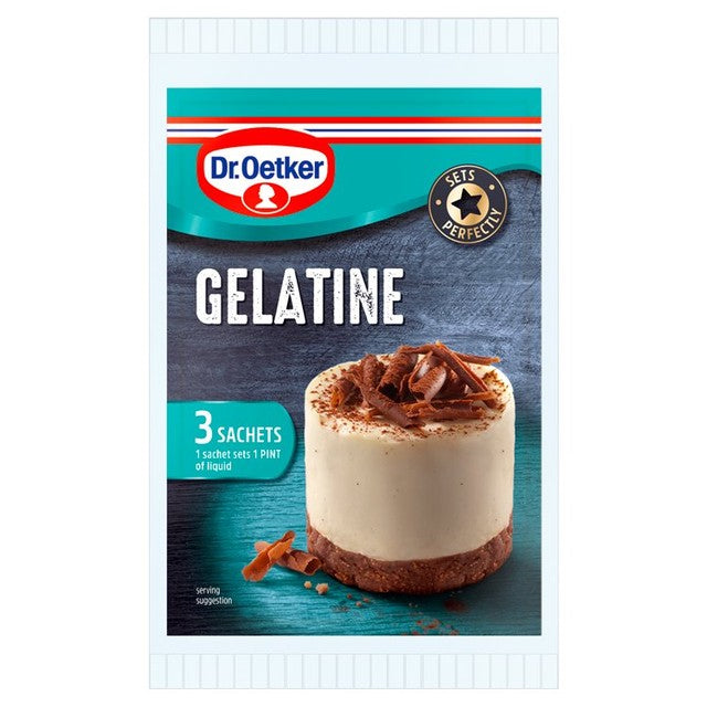 Dr. Oetker beef gelatine powder sachets 3 x 12g - British product