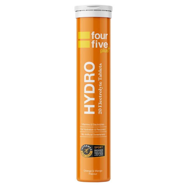 FourFive orange and mango electrolyte hydration tablets 20 tablets - British product