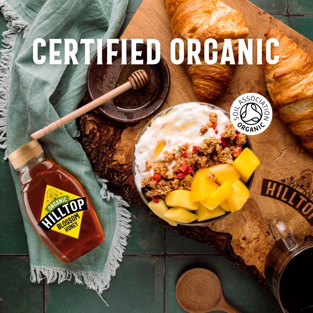 Hilltop Honey organic blossom honey 340g, UK version