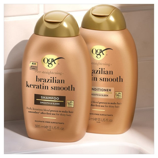OGX Brazilian Keratin Smooth conditioner 385ml, imported from the UK