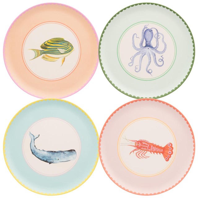 Yvonne Ellen picnic dinner plates 4 per pack (British brand)