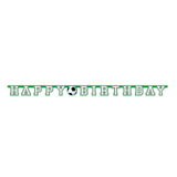 Unique Party Football Happy Birthday Jointed Banner 7ft - British product