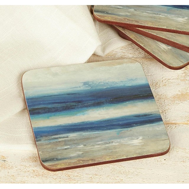 Creative Tops blue abstract coasters 10.5cm - British product