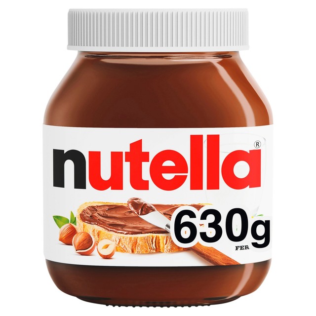 Nutella hazelnut chocolate spread, imported from the UK