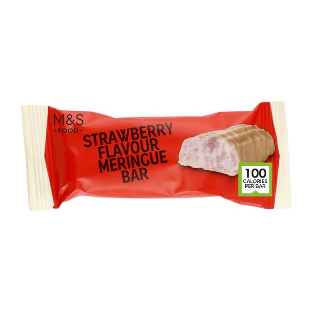 M&S strawberry flavour meringue bar 20g, imported from the UK