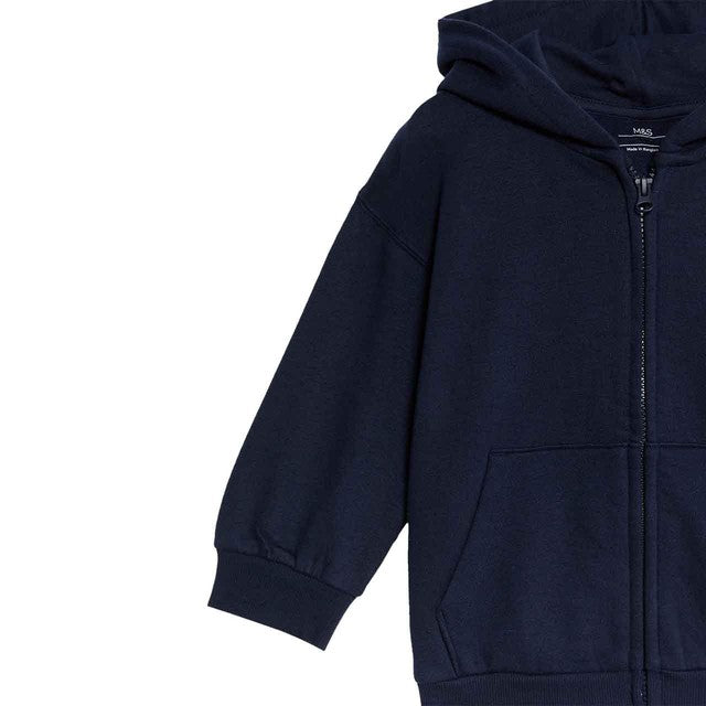M&S boys zip hoodie navy 3-4 years, imported from the UK