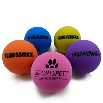 M&S SportsPET High Bounce Multi-Colour Dog Ball Toy 6cm- Buy online at McGrocer